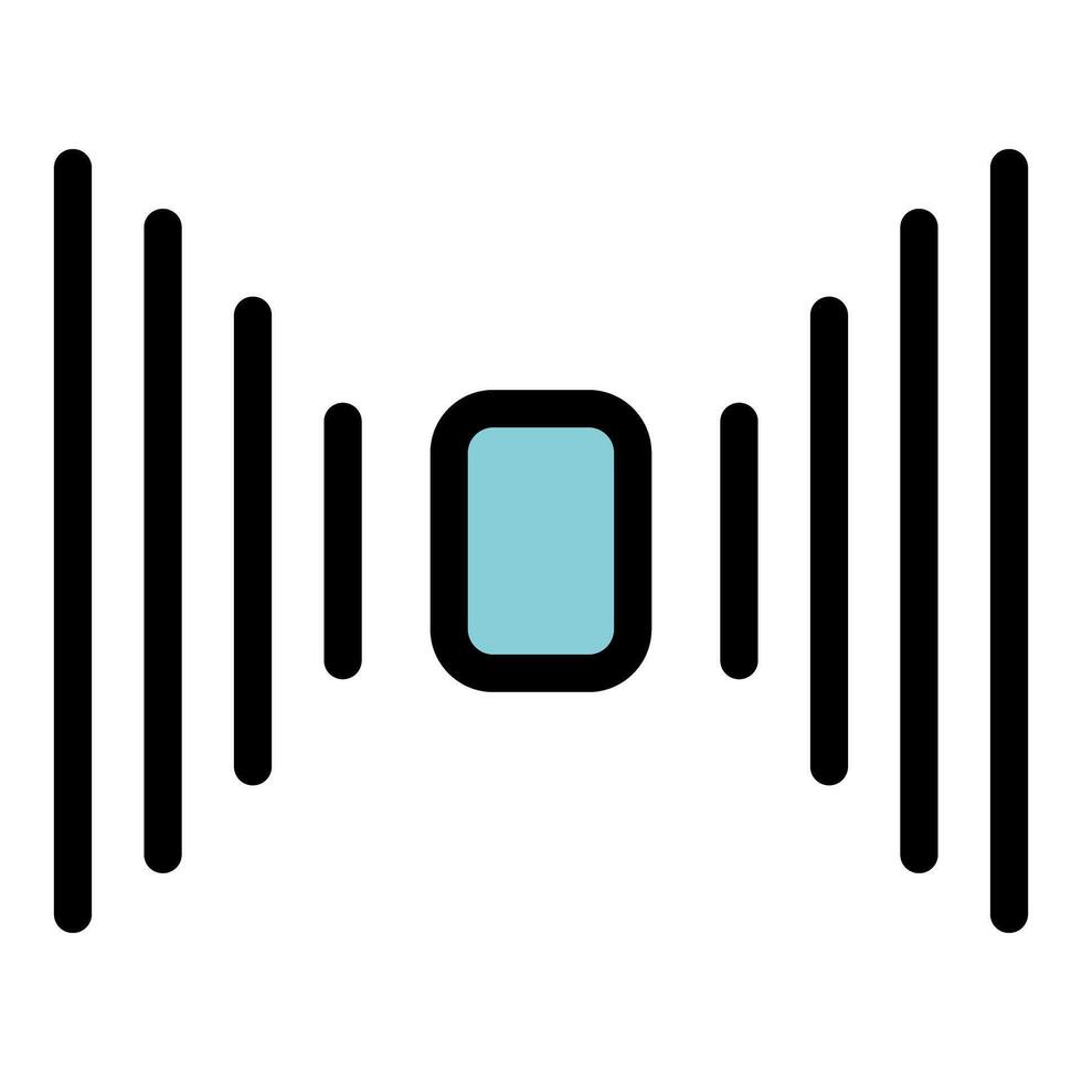 Sensor detecting radio waves emitting from source vector