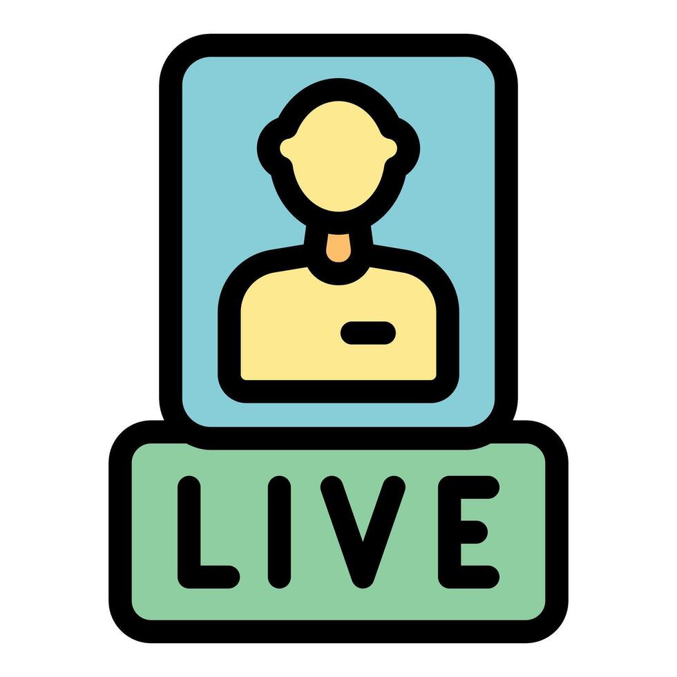 Live streaming with influencer or blogger broadcasting online content vector