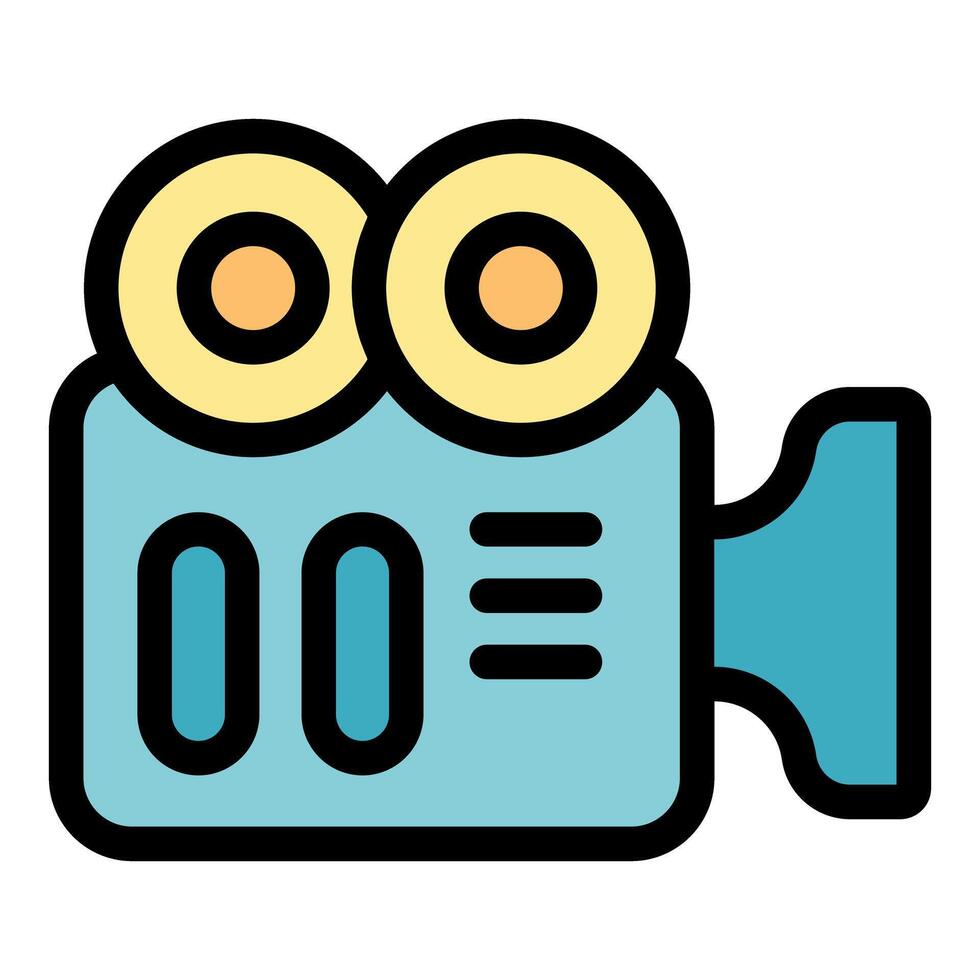 Retro movie camera capturing nostalgic moments of filmmaking vector