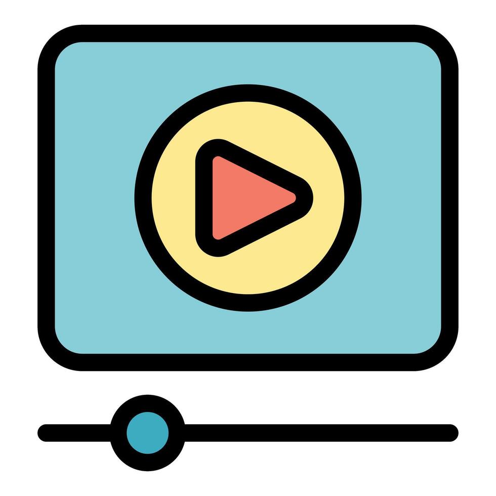 player interface showing play button and progress bar vector