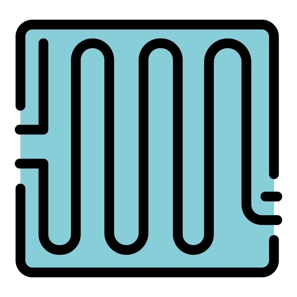 Underfloor heating system providing warmth and comfort vector