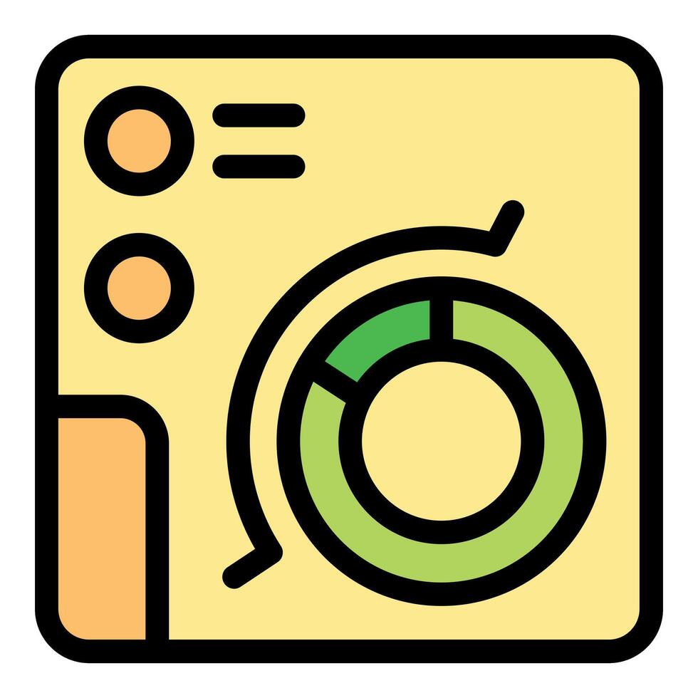 Website traffic analysis showing positive growth trend with circular chart and data points vector