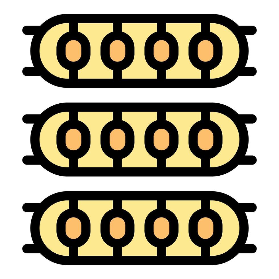 Three led strip lights showing energy efficiency and modern lighting solutions vector