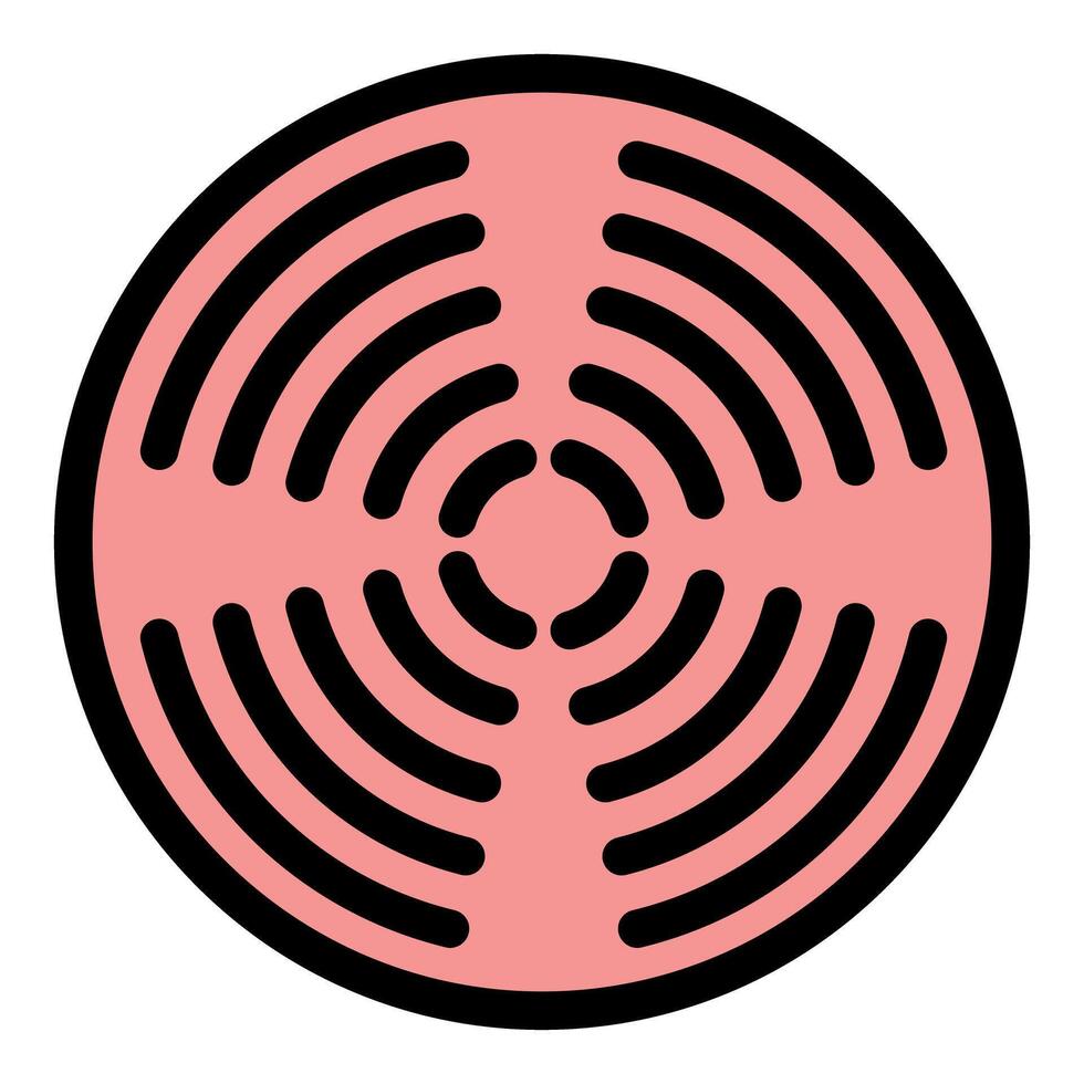 Pink and black concentric circles creating a target shape vector
