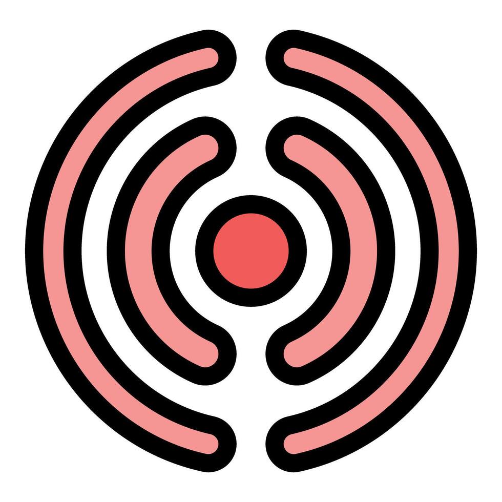 Pain epicenter icon showing target spot or suffering area vector