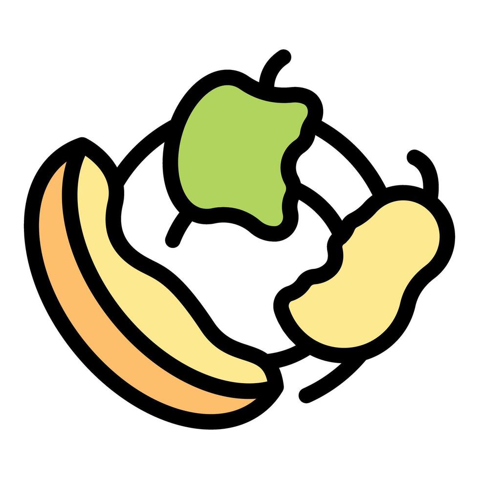 Recycling organic waste protecting planet earth, composting fruits for sustainable future vector