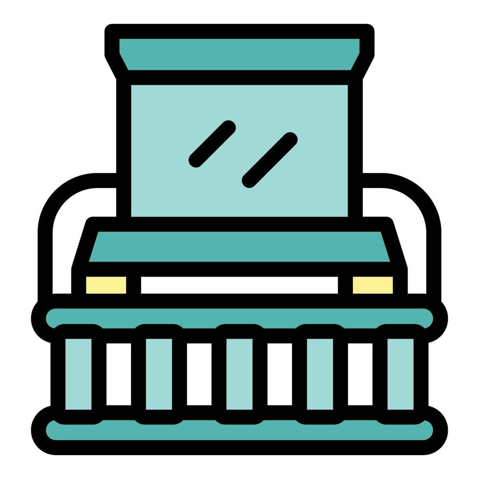 Witness stand with microphone showing courtroom justice vector