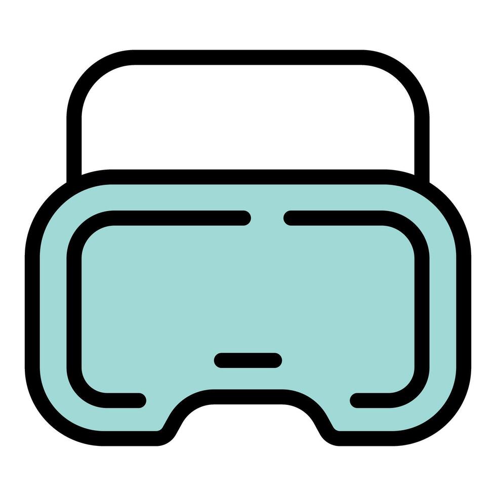 Vr headset embracing future technology and virtual reality experience vector