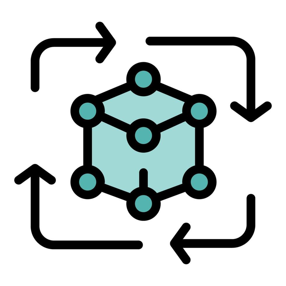 descentralizado sistema transformando datos administración con blockchain tecnología vector