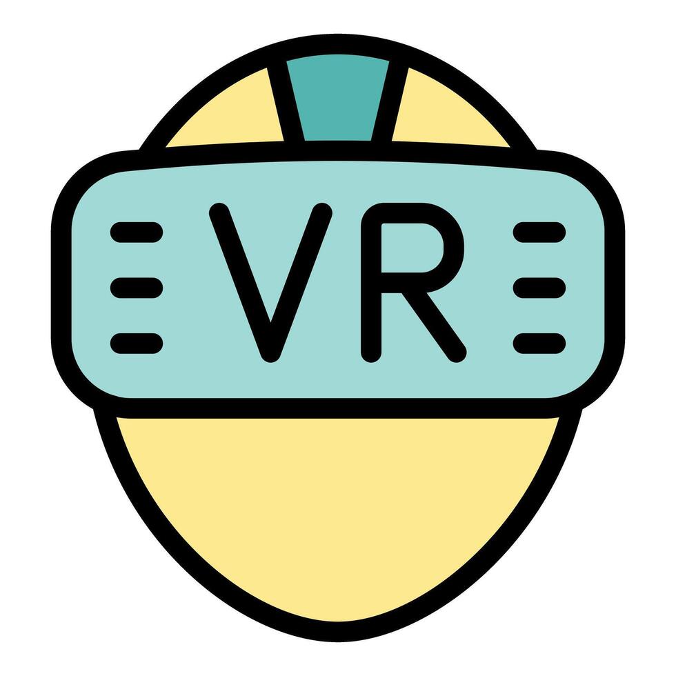 Virtual reality headset provides immersive gaming experience vector