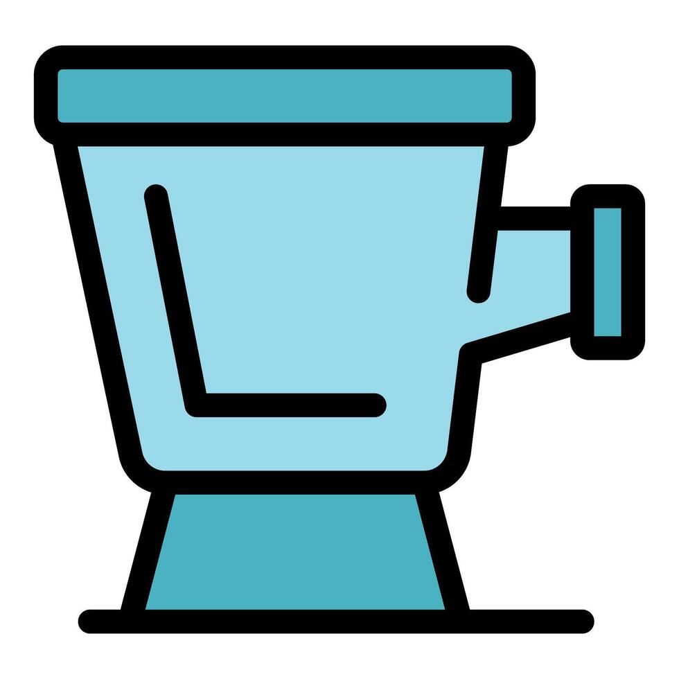 Modern toilet bowl icon representing bathroom fixture for restroom hygiene vector