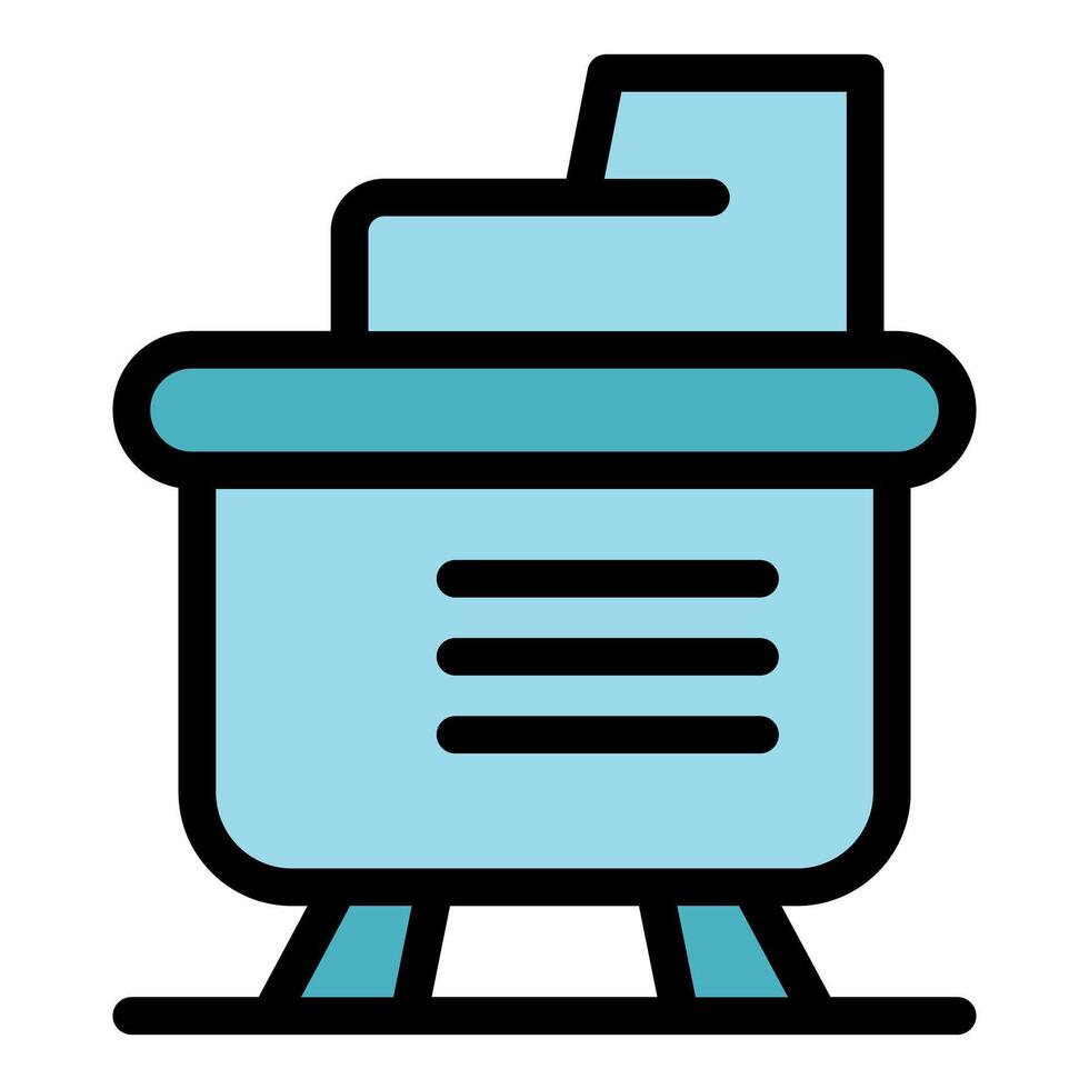 Modern multifunction printer representing office printing technology vector