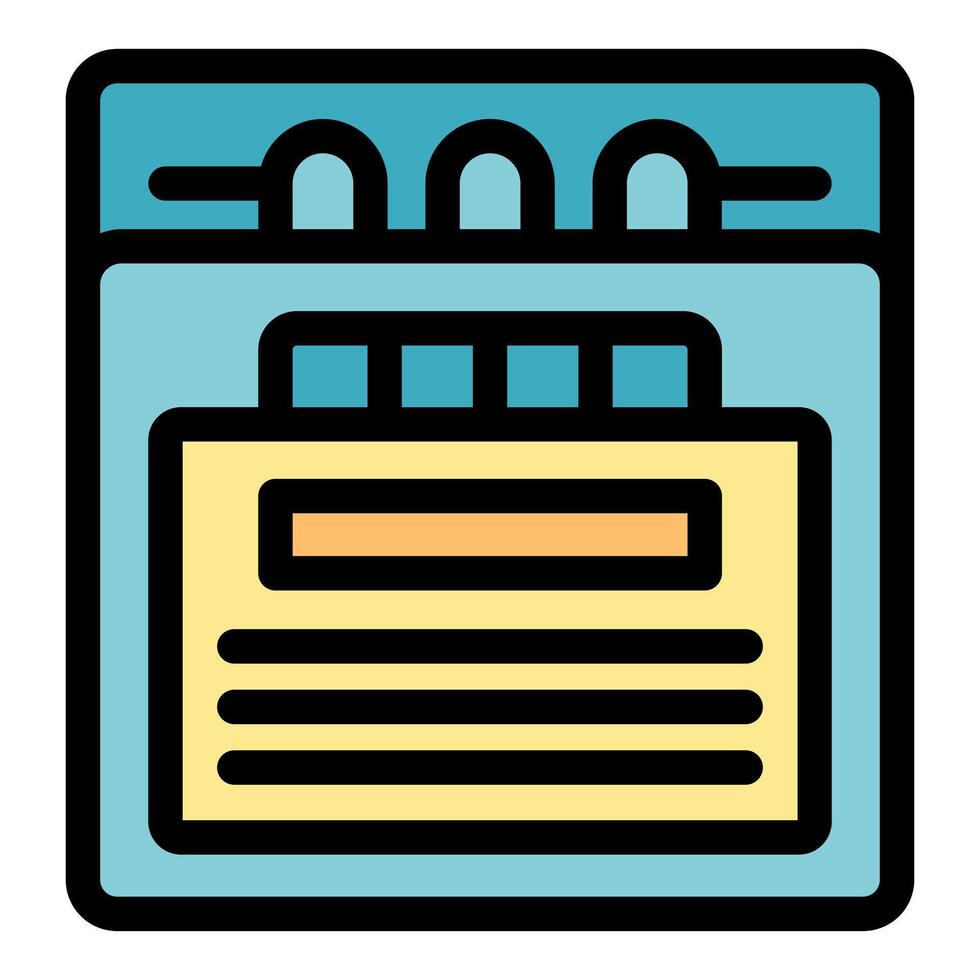 Notepad representing efficient task management and productivity boosting vector