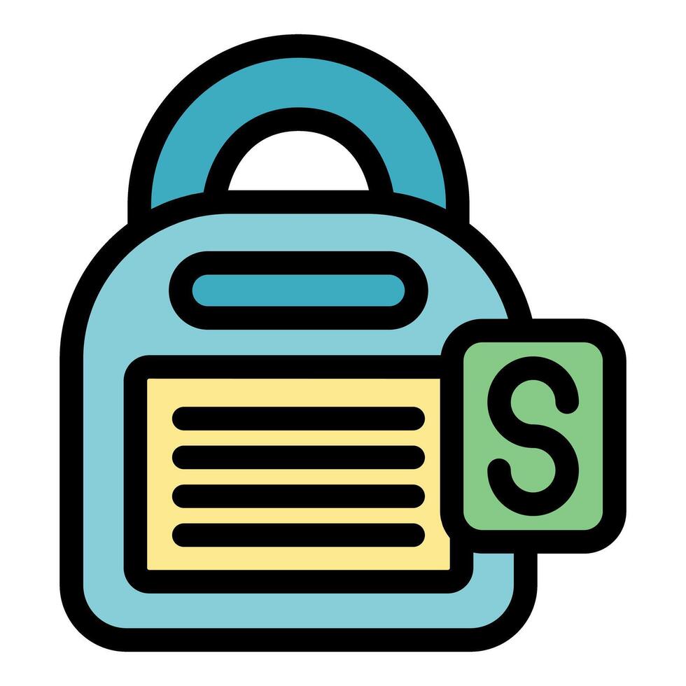 Secure online saving money icon representing financial security vector