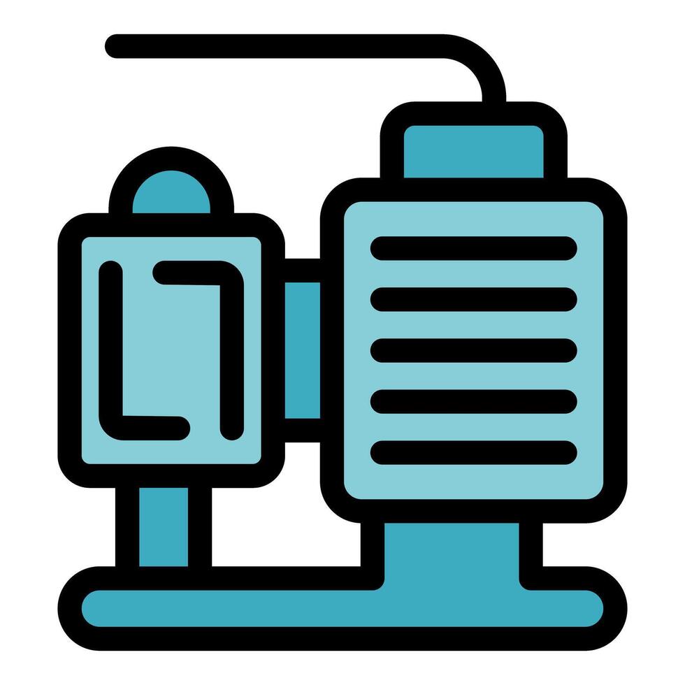 Water pump icon representing plumbing and irrigation system vector