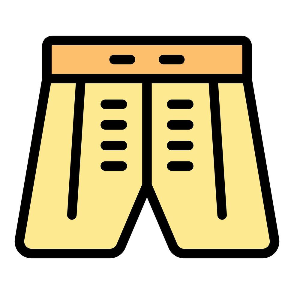 Comfortable boxer shorts with elastic waistband and stitching details vector