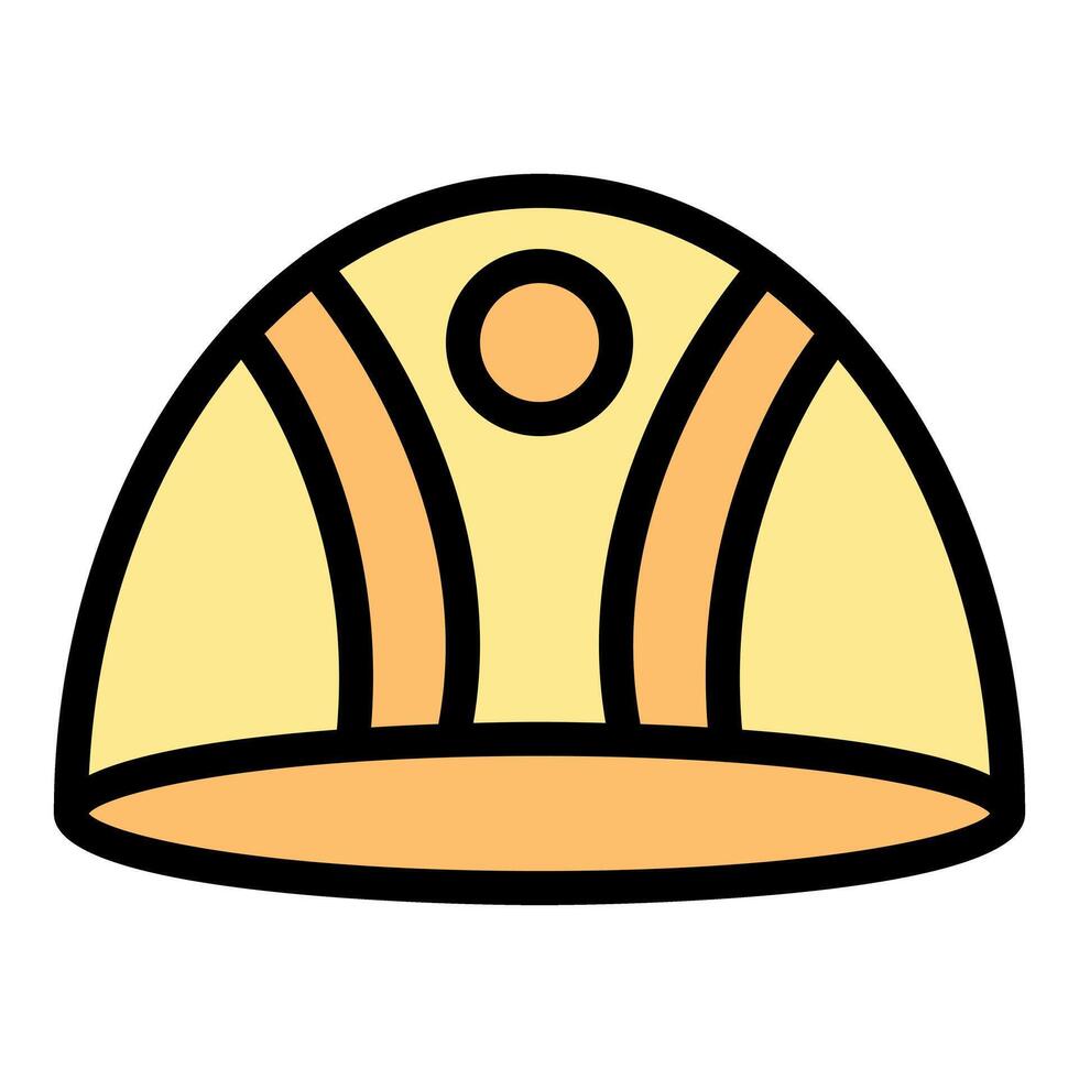 Protective helmet ensuring workplace safety and preventing head injuries vector