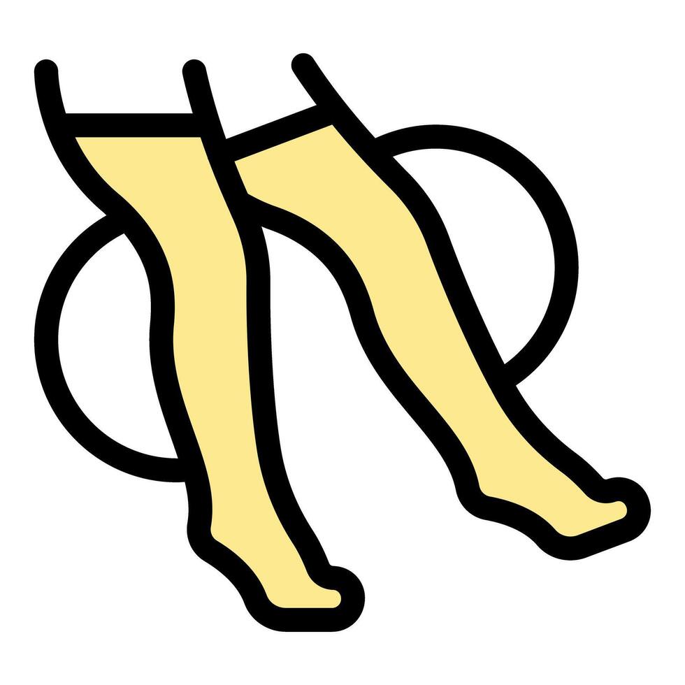 Keeping legs healthy and preventing varicose veins with compression stockings vector