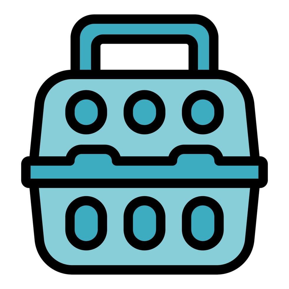 Empty egg carton carrying container for safe storage vector