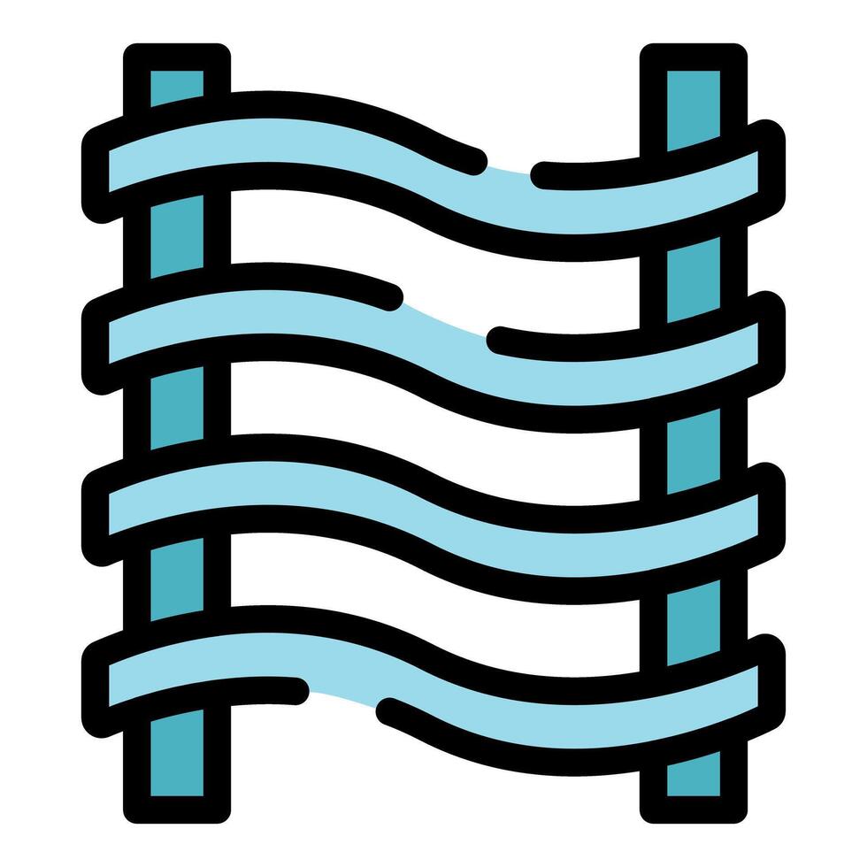 Flexible heating element with zigzag wires providing warmth vector