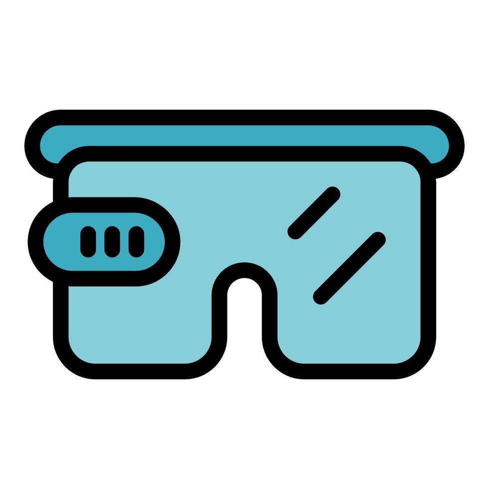 Vr glasses showing loading status, futuristic virtual reality headset vector