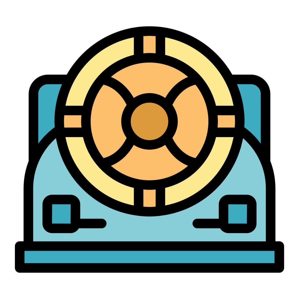 Retro radio tuner showing frequency control, vintage audio technology vector