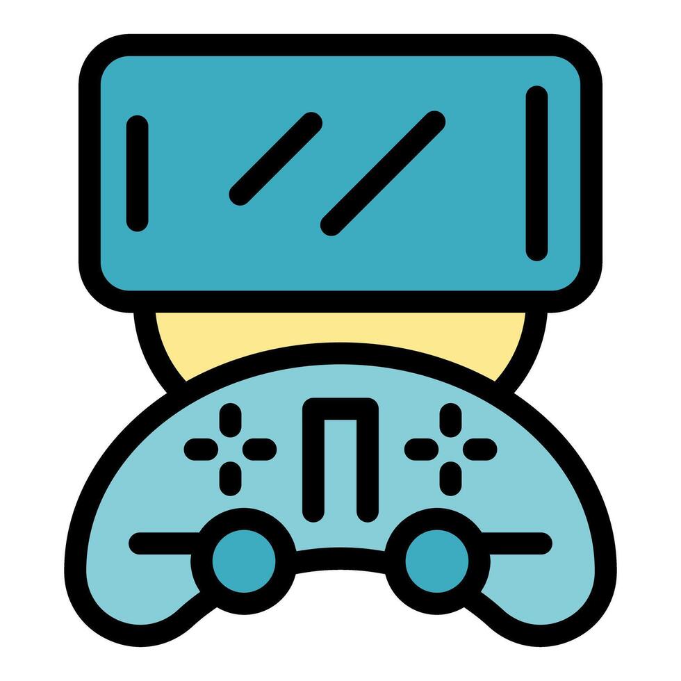 Vr gaming headset and controller combining virtual reality with console gaming experience vector
