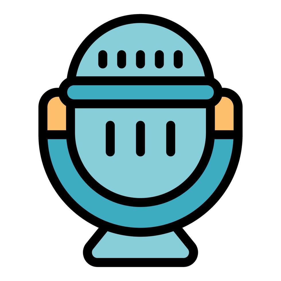 Studio microphone broadcasting recording audio device icon vector