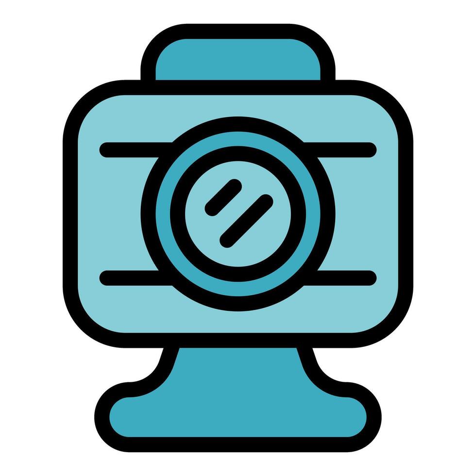 Action camera icon showing extreme sports and adventure vector