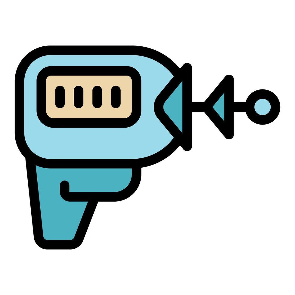 Futuristic ray gun shooting energy beams, a retro sci fi weapon vector