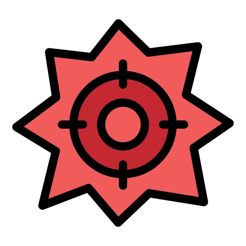 Red star target marketing focusing on customer business goal vector