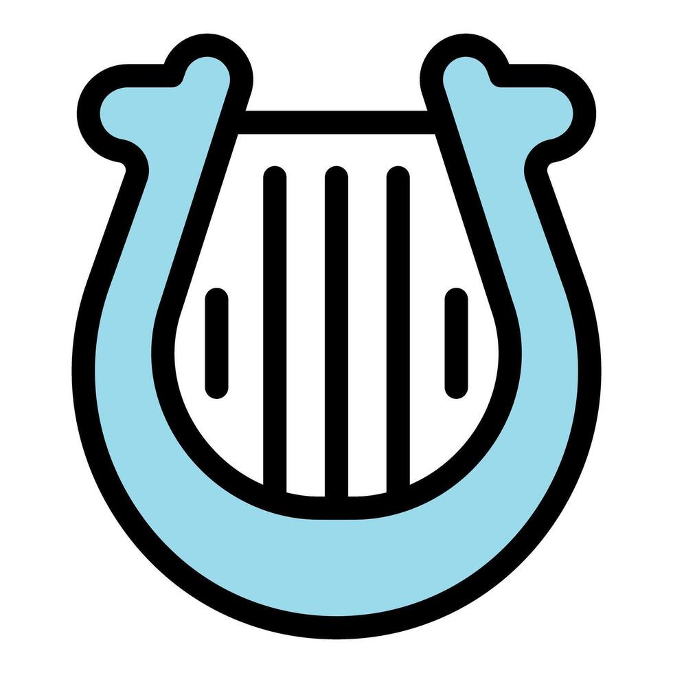 Lyre stringed instrument symbolizing music and poetry vector