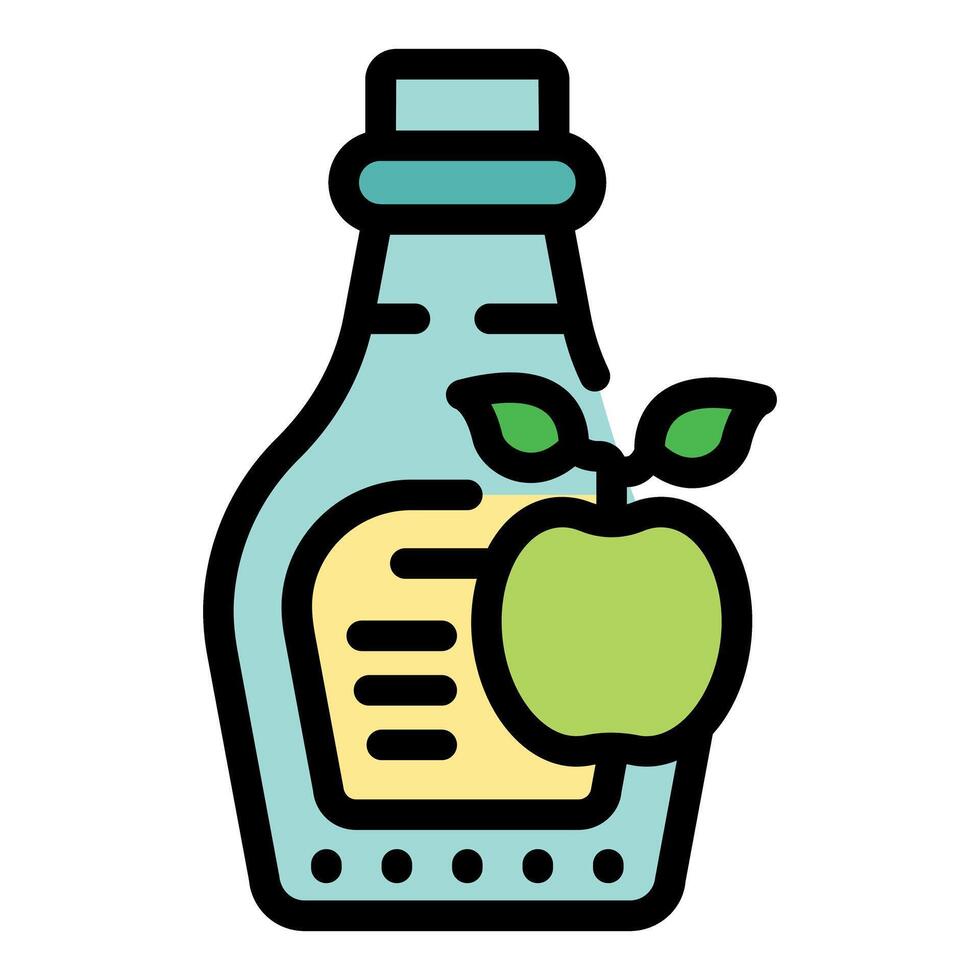 Apple cider vinegar promoting health and wellness benefits vector