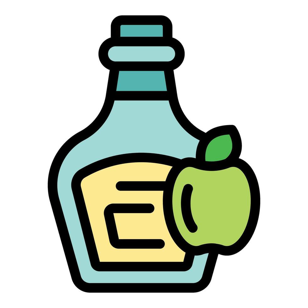 Apple cider vinegar promoting health and wellness vector