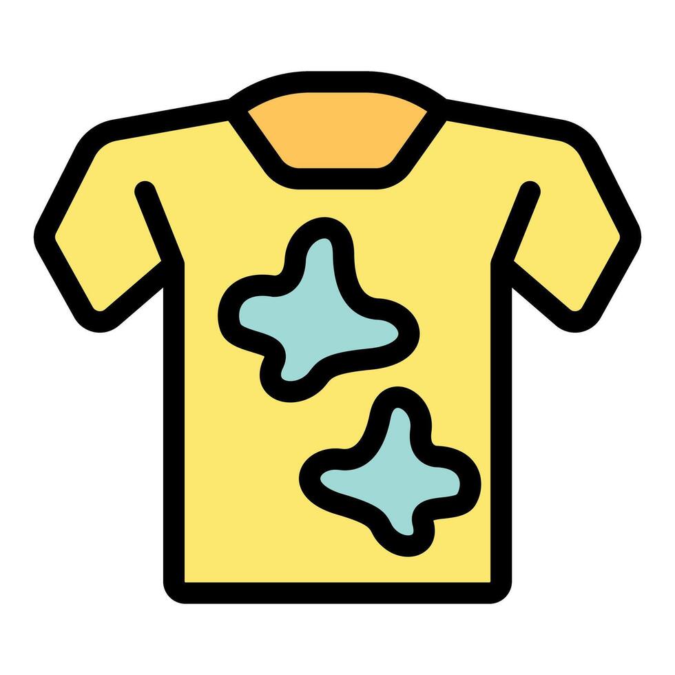 Dirty t shirt showing stains from doing housework or manual labor vector