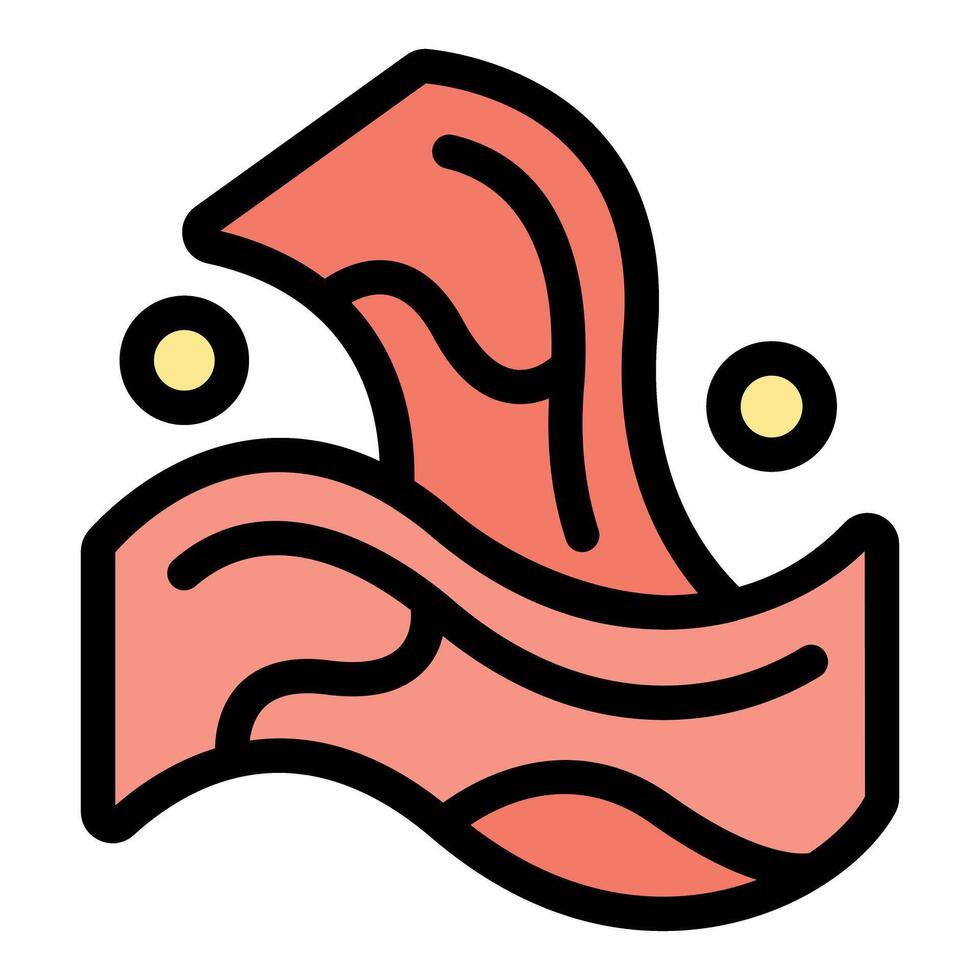 Fresh meat cut showing marbling and texture, representing quality butchery vector