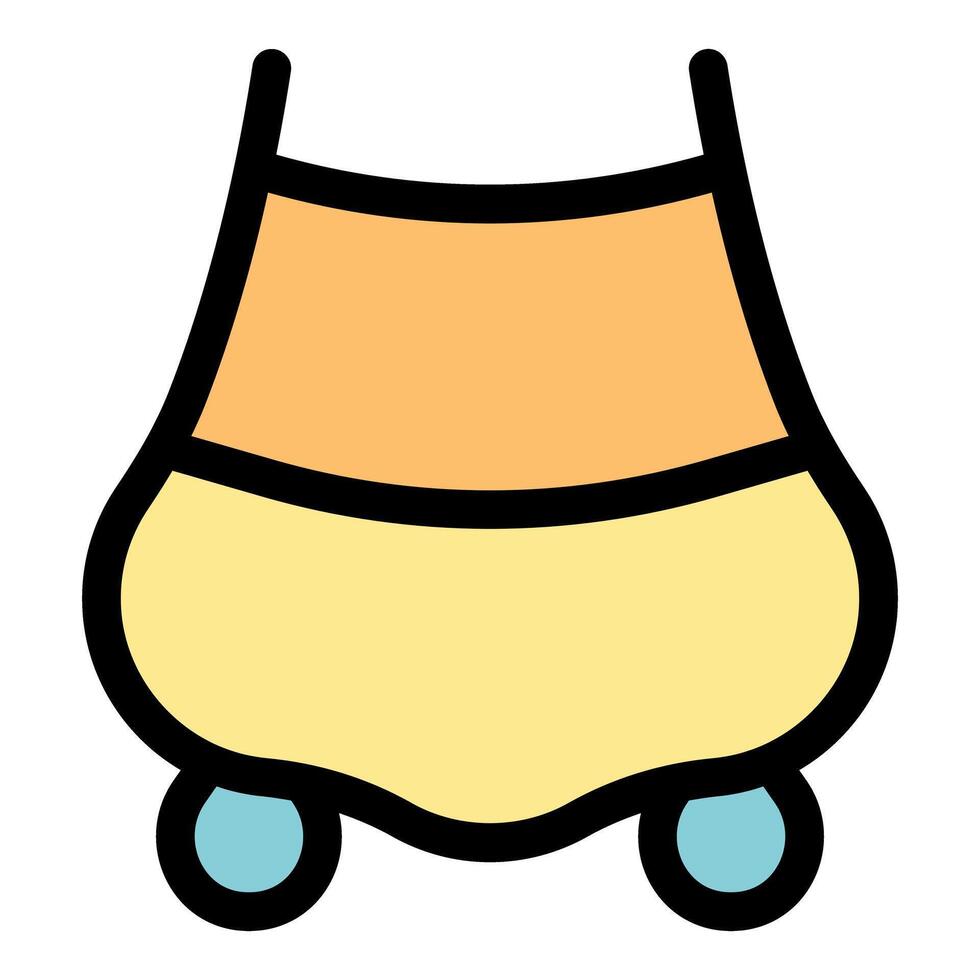 Futuristic rolling bag or container moving smoothly on wheels vector