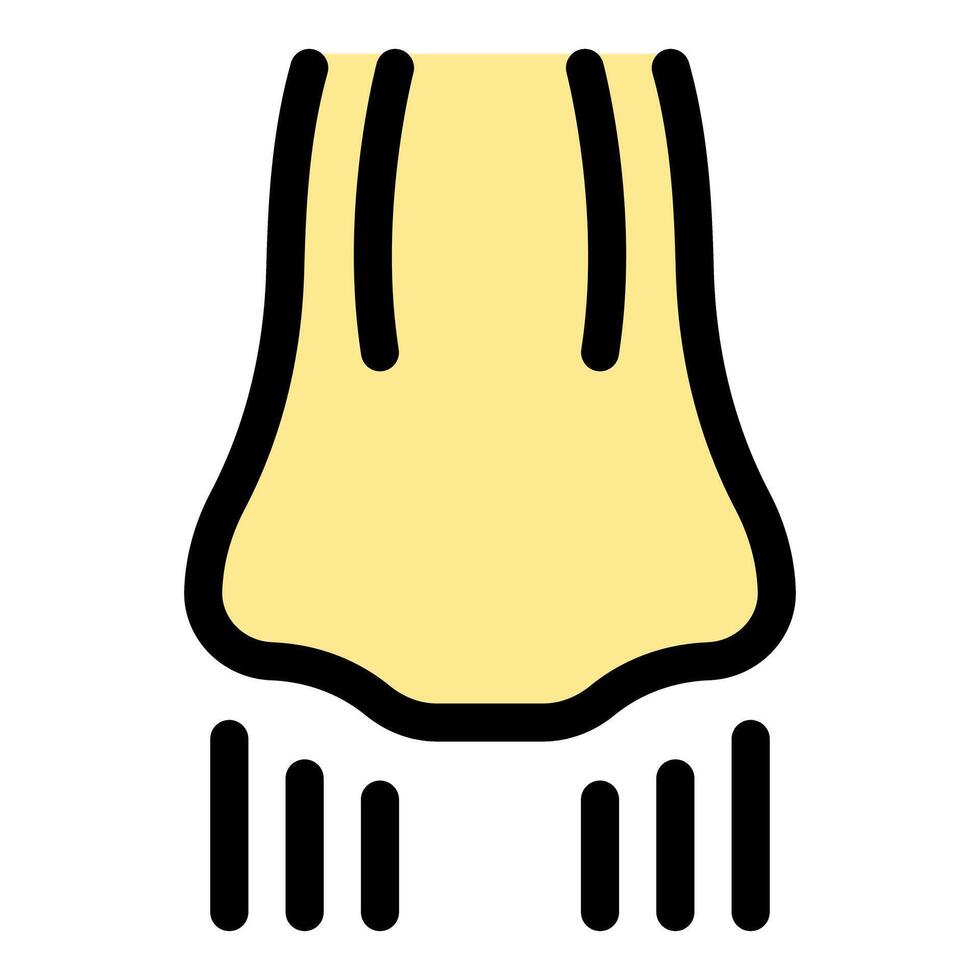 Runny nose showing symptoms of flu or allergy vector