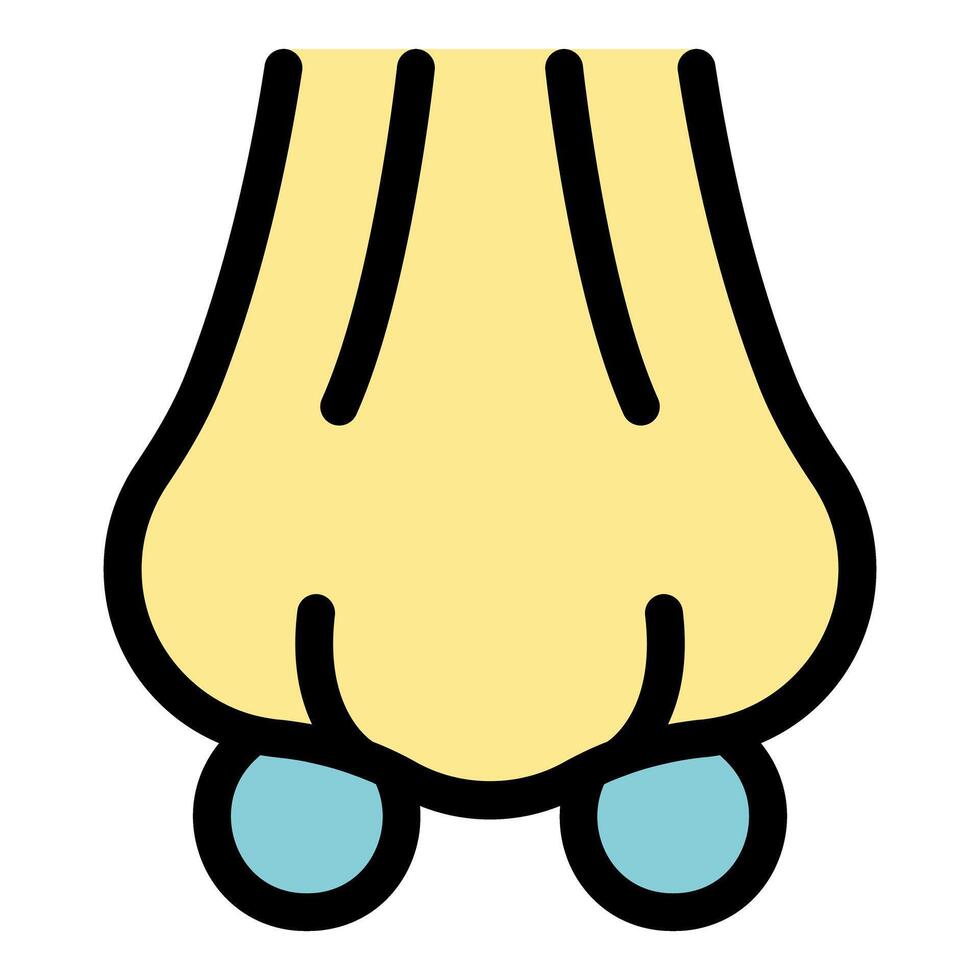 Nose piercing showing two studs, body modification depicting fashion and style, illustration vector
