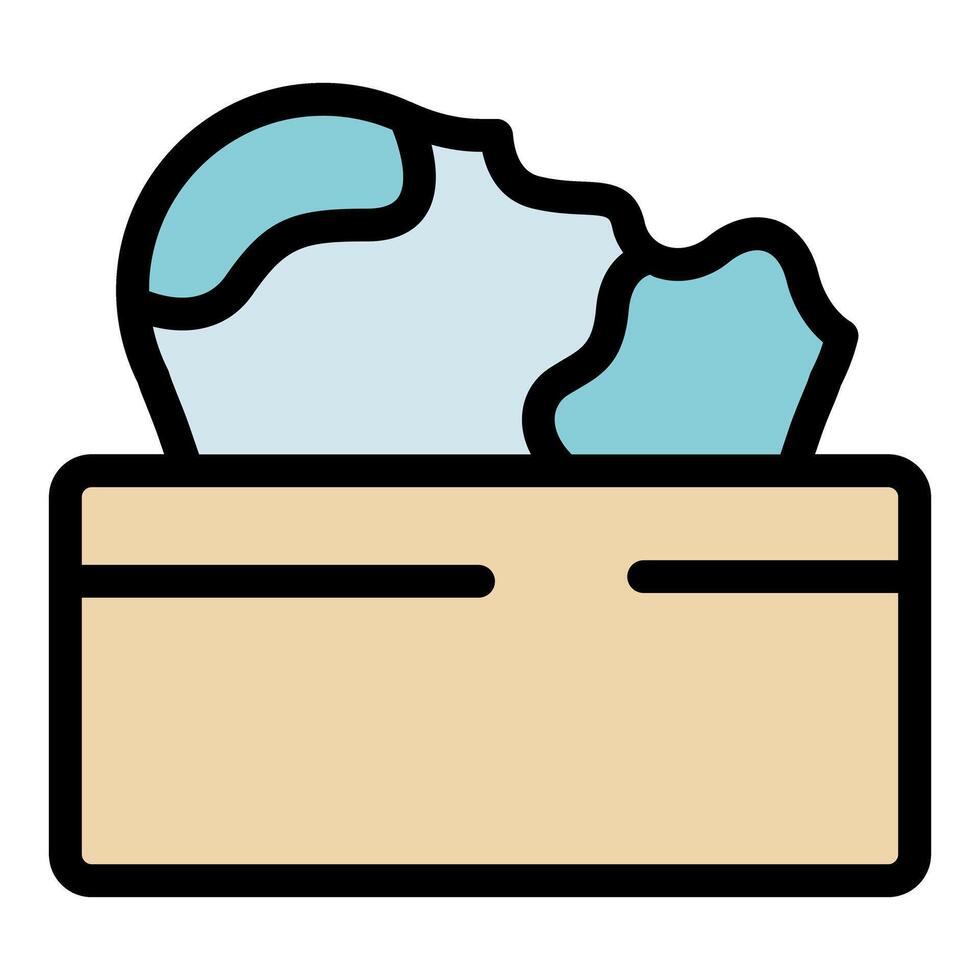 Wet wipes emerging from beige container for cleaning and hygiene vector