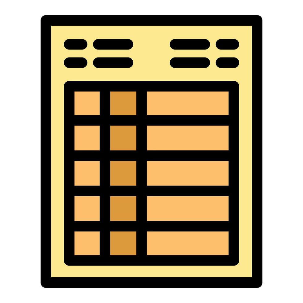 Spreadsheet software representing data analysis and organization vector