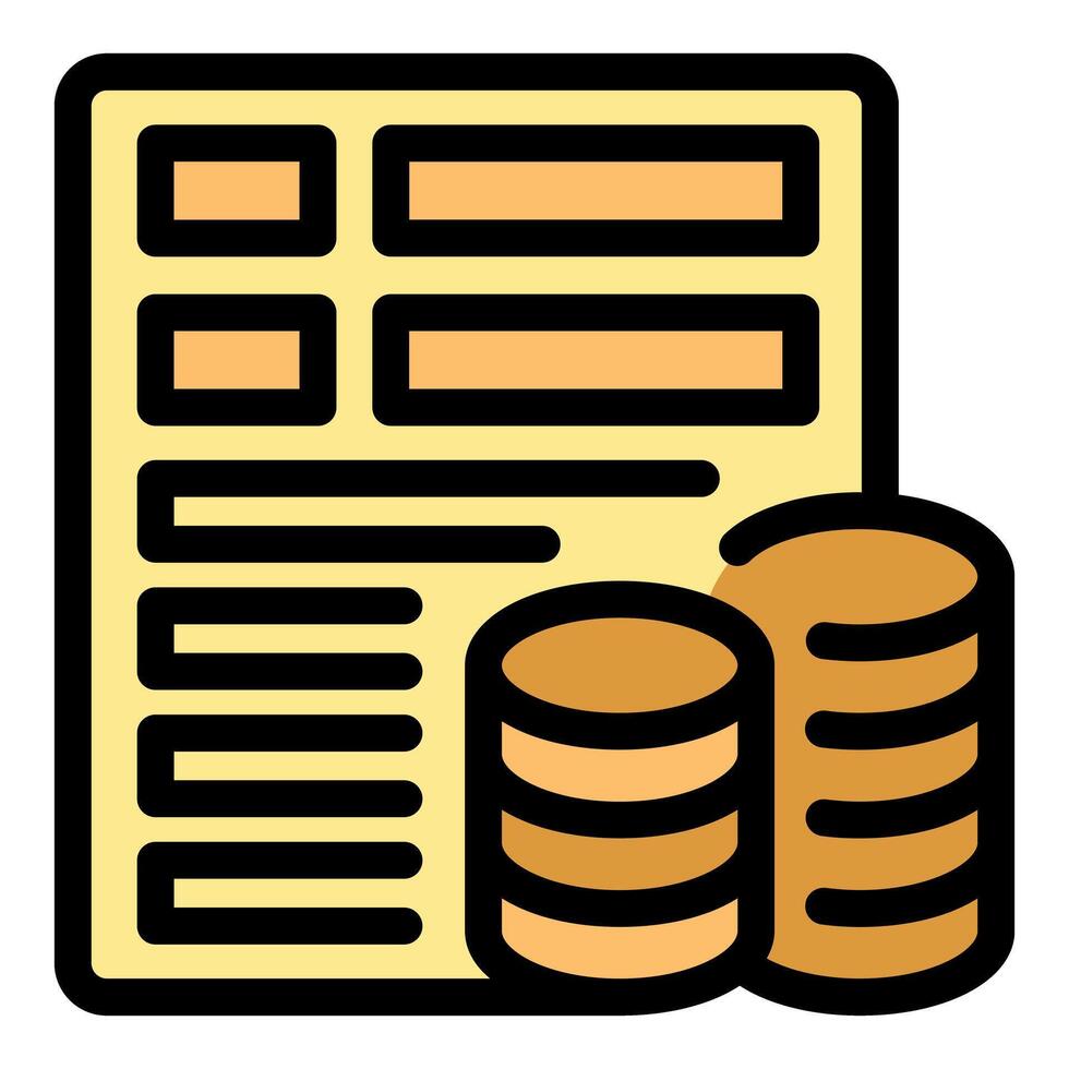 Financial report showing increasing profits with stacked coins vector