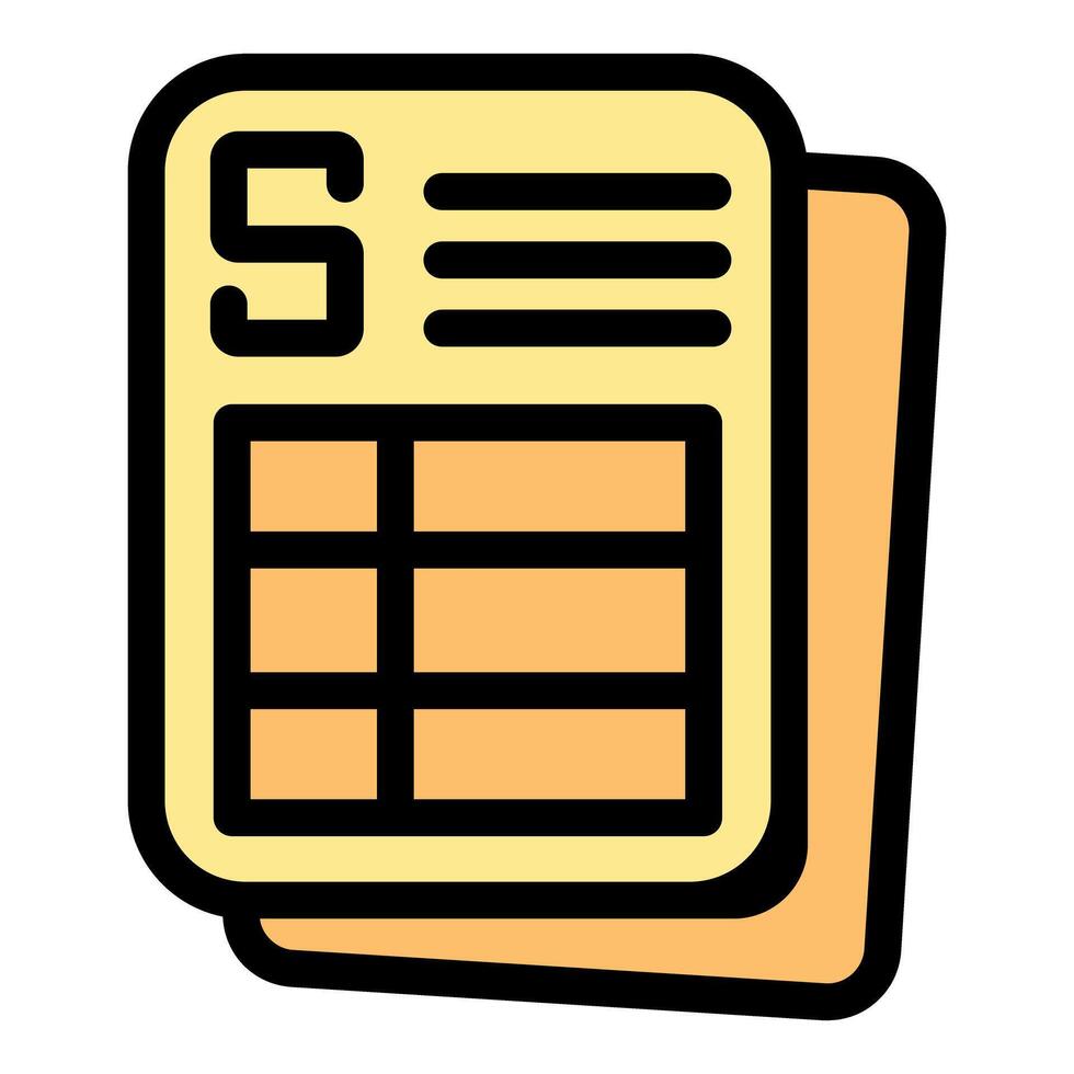 Spreadsheet software representing financial data analysis and reporting vector