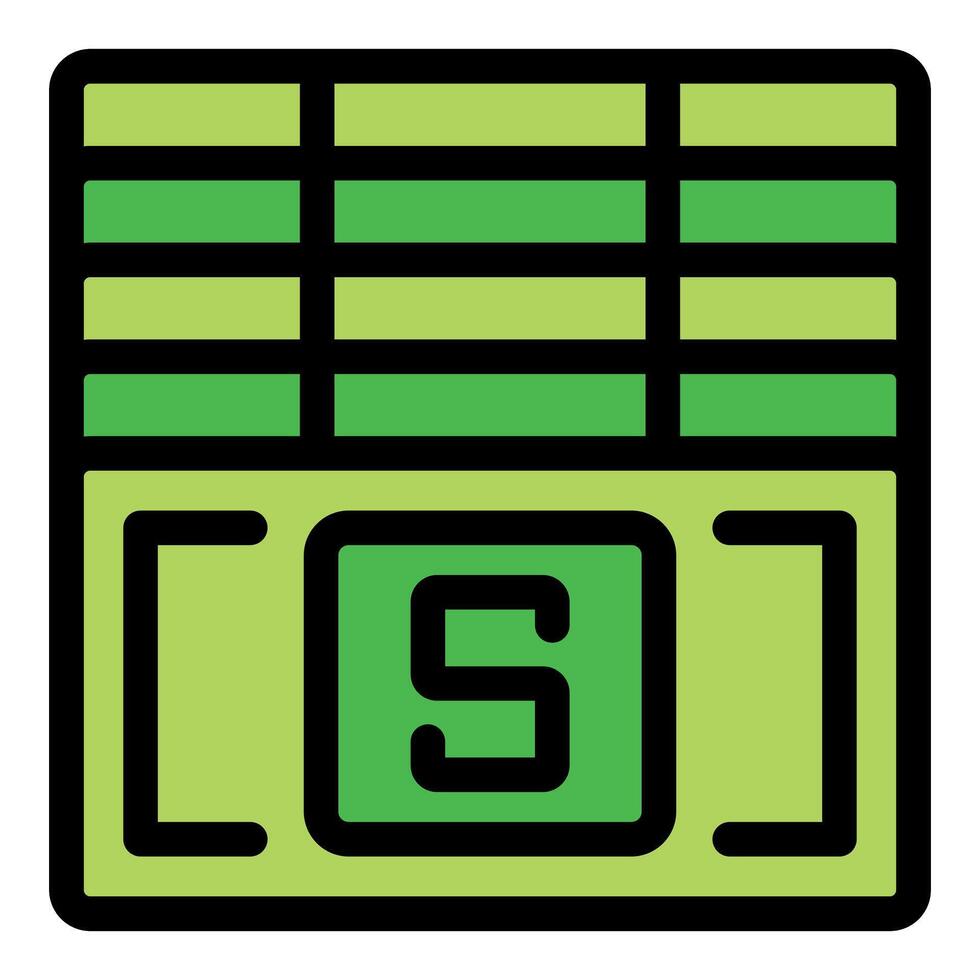 Spreadsheet software representing saving money and financial success vector