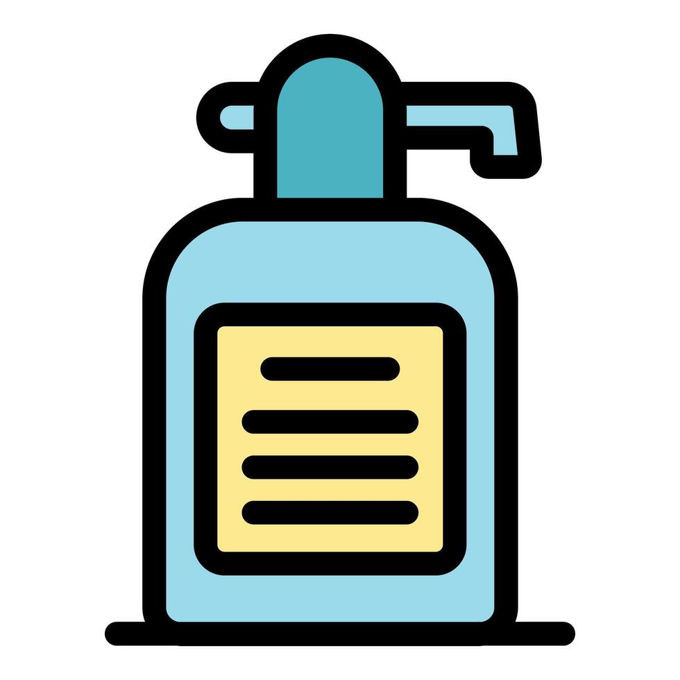 Dispenser bottle containing liquid soap for handwashing and hygiene vector