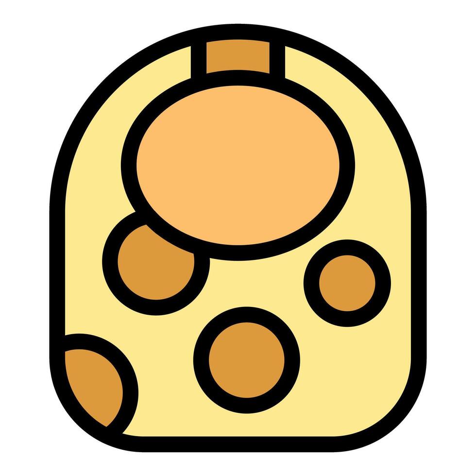 Head cheese loaf showing delicious texture and bubbles vector