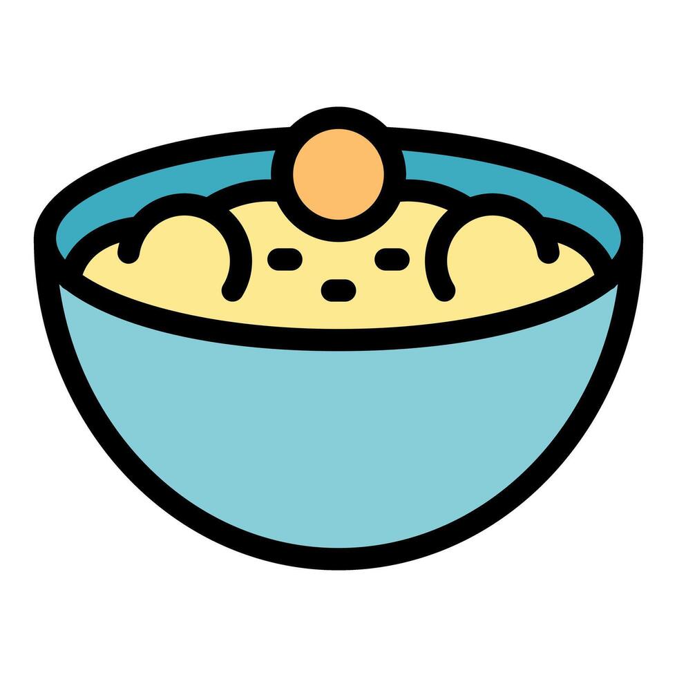 Bowl containing delicious hummus with chickpea and spices vector
