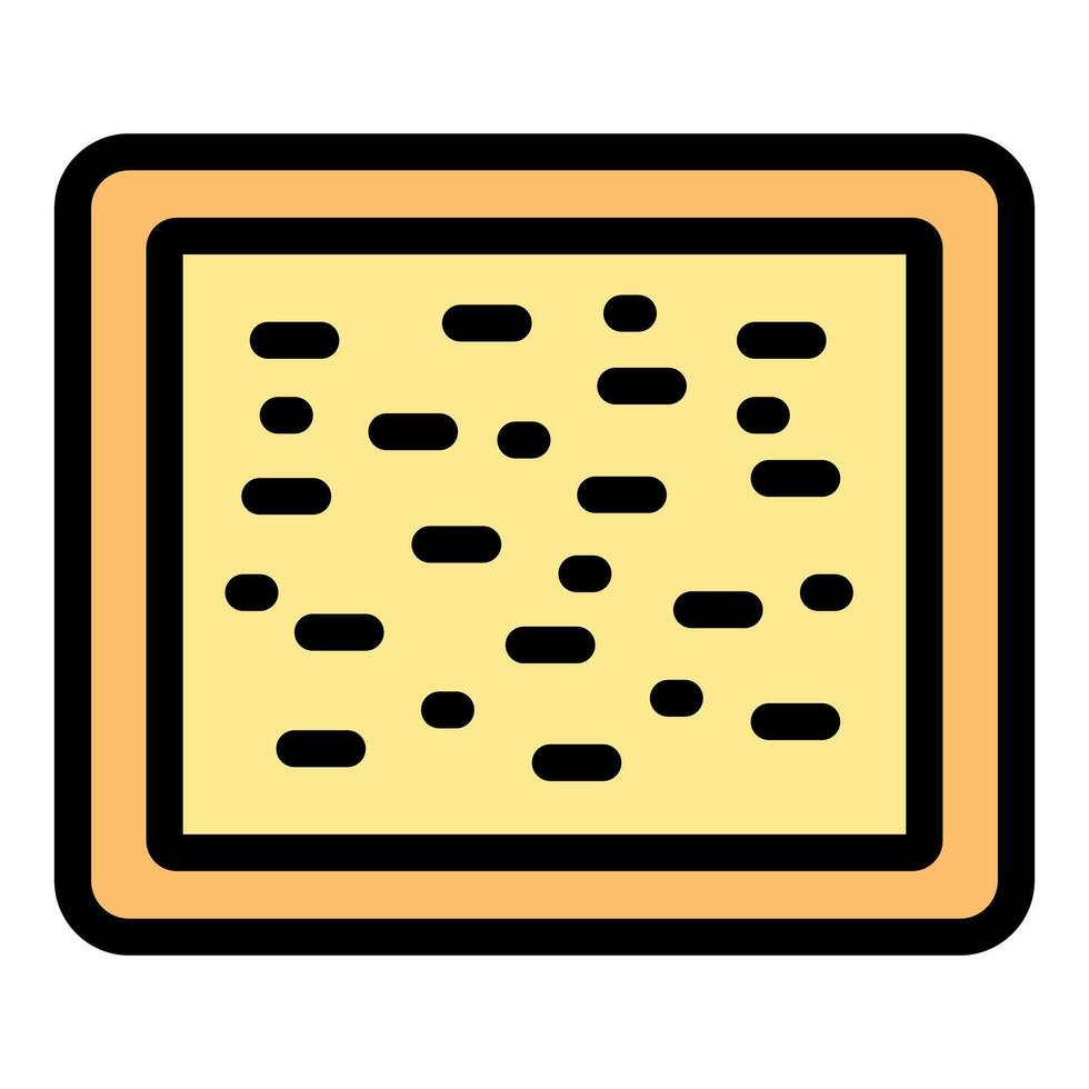 Braille alphabet displaying text on yellow background with orange frame vector