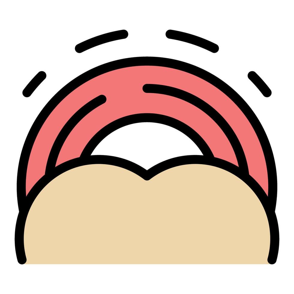Vibrating tongue representing speech therapy and communication issues vector