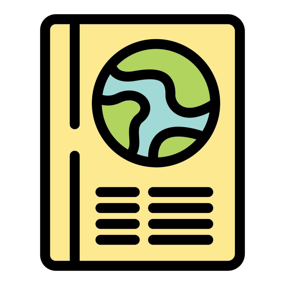 International passport cover showing planet earth for immigration and travel vector